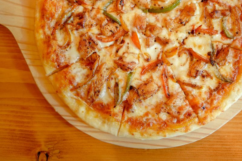 Spicy Pepperoni Blaze pizza loaded with pepperoni slices