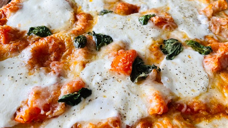 Four Cheese Fiesta pizza with stretchy melted cheese blend